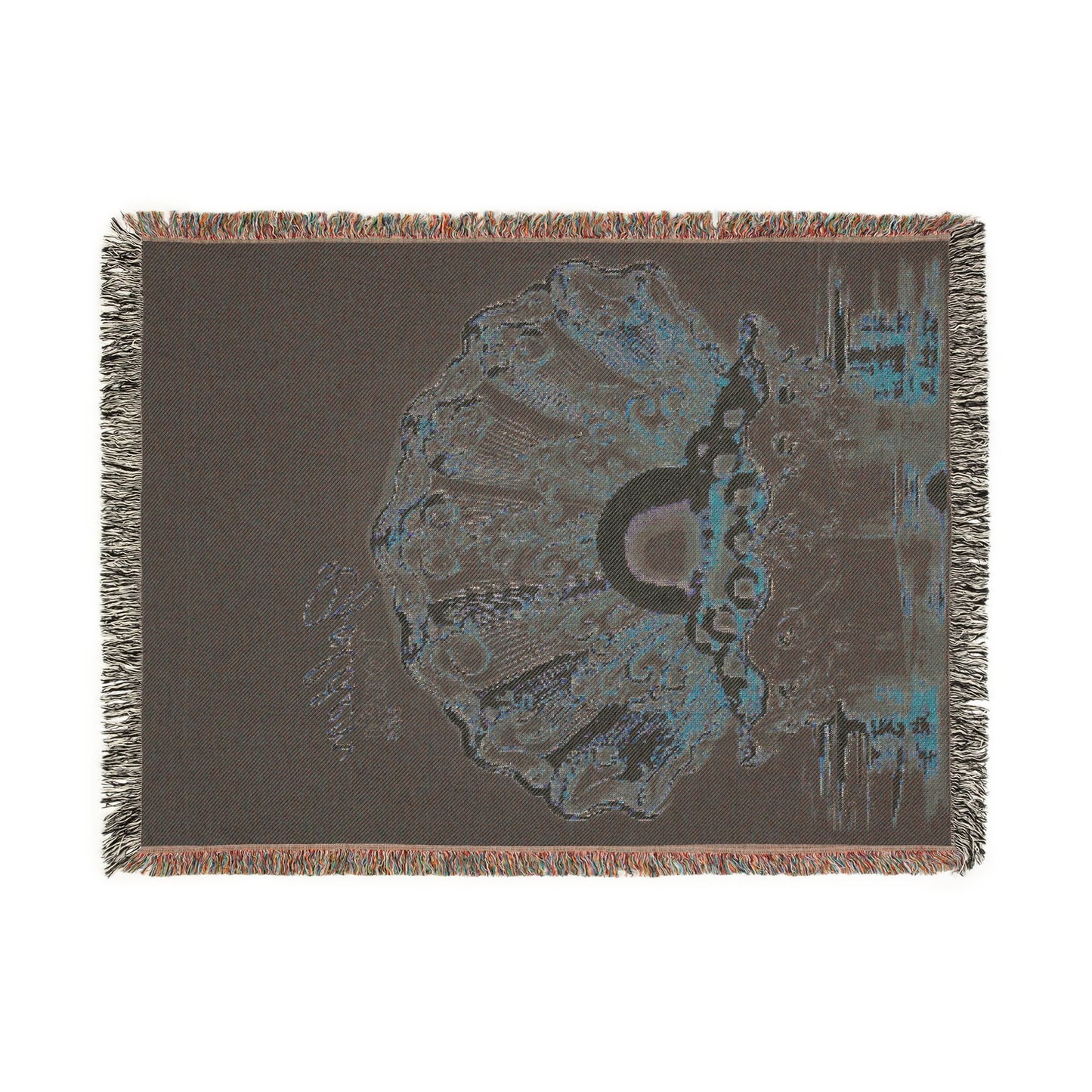 "Golden Touch" Collection - 'OShellPearls' design by vca - Designer Woven Blanket