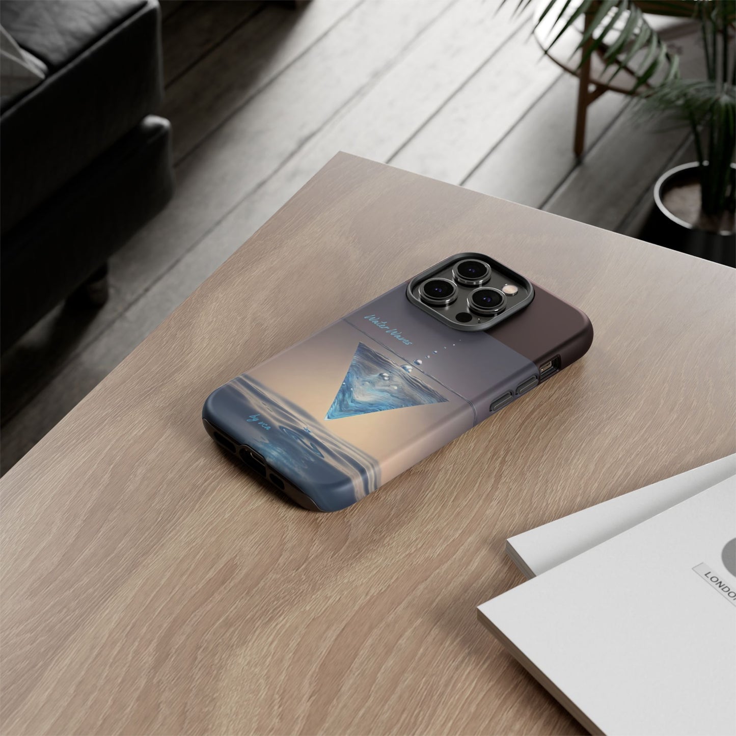 "H2O Droplets" Collection - 'Water Waves' design by vca - Designer iPhone Tough Cases
