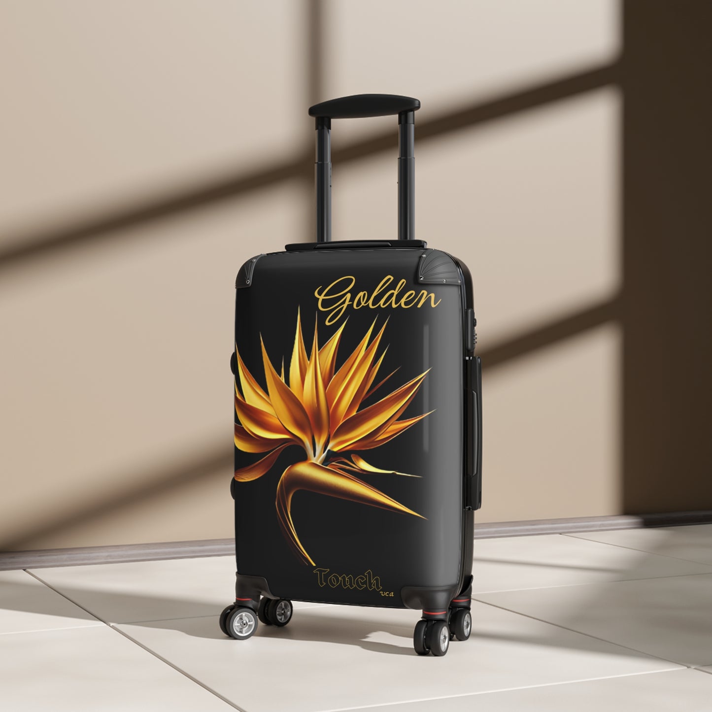 "Golden Touch" Collection - 'Bird of Paradise' design #1 - Designer Luggage Set