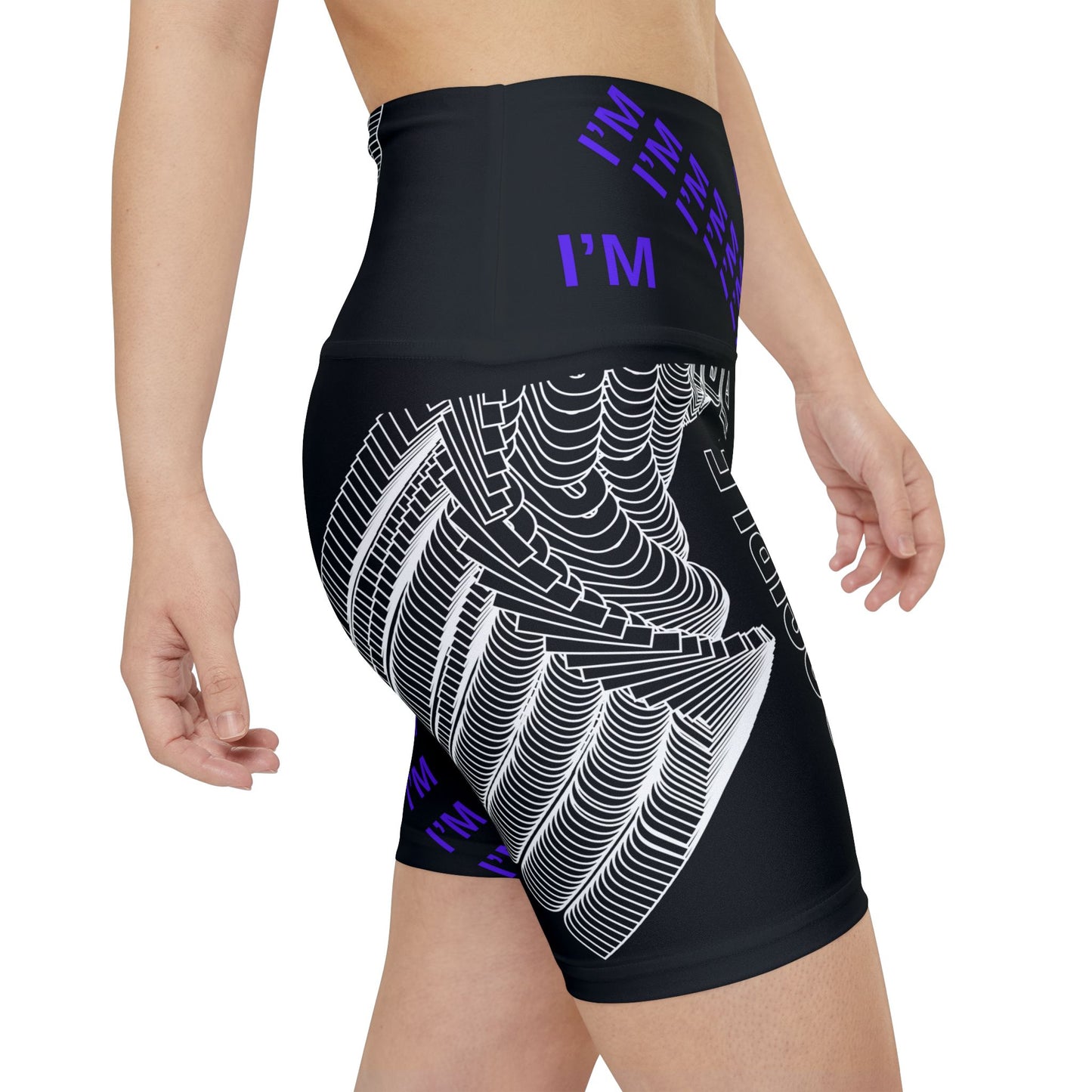 "Elevated Style" Collection - 'I'm Possible' design by vca - Designer Women's Workout Shorts
