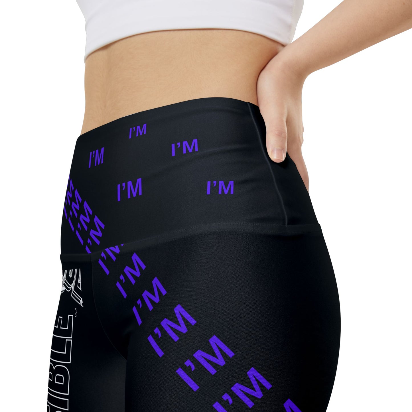 "Elevated Style" Collection - 'I'm Possible' design by vca - Designer Women's Workout Shorts