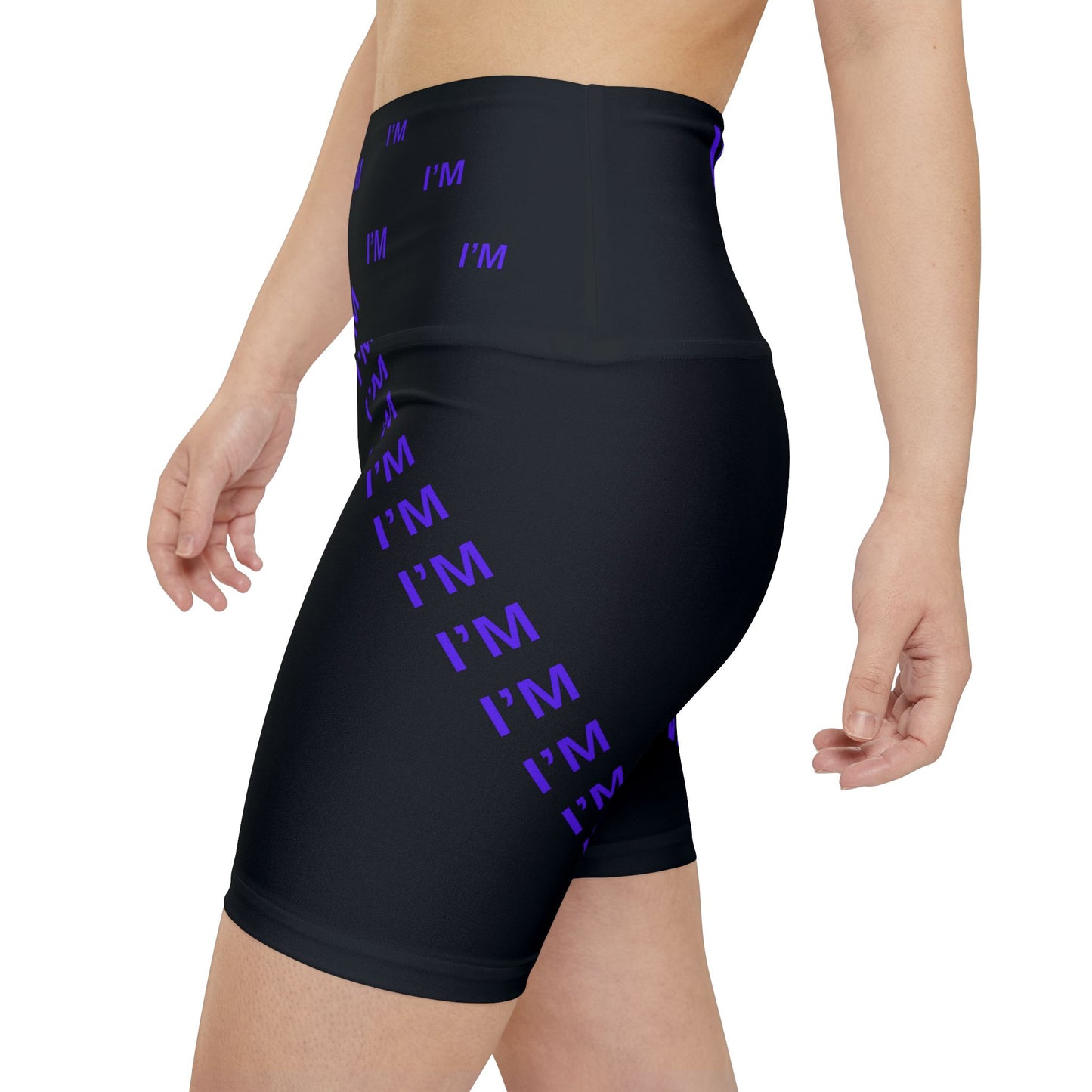 "Elevated Style" Collection - 'I'm Possible' design by vca - Designer Women's Workout Shorts