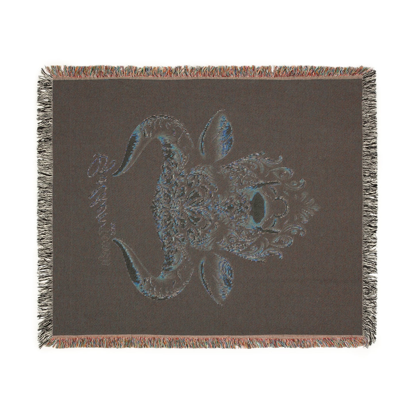 "Golden Touch" Collection - 'TaurusHead2' design by vca - Designer Woven Blanket