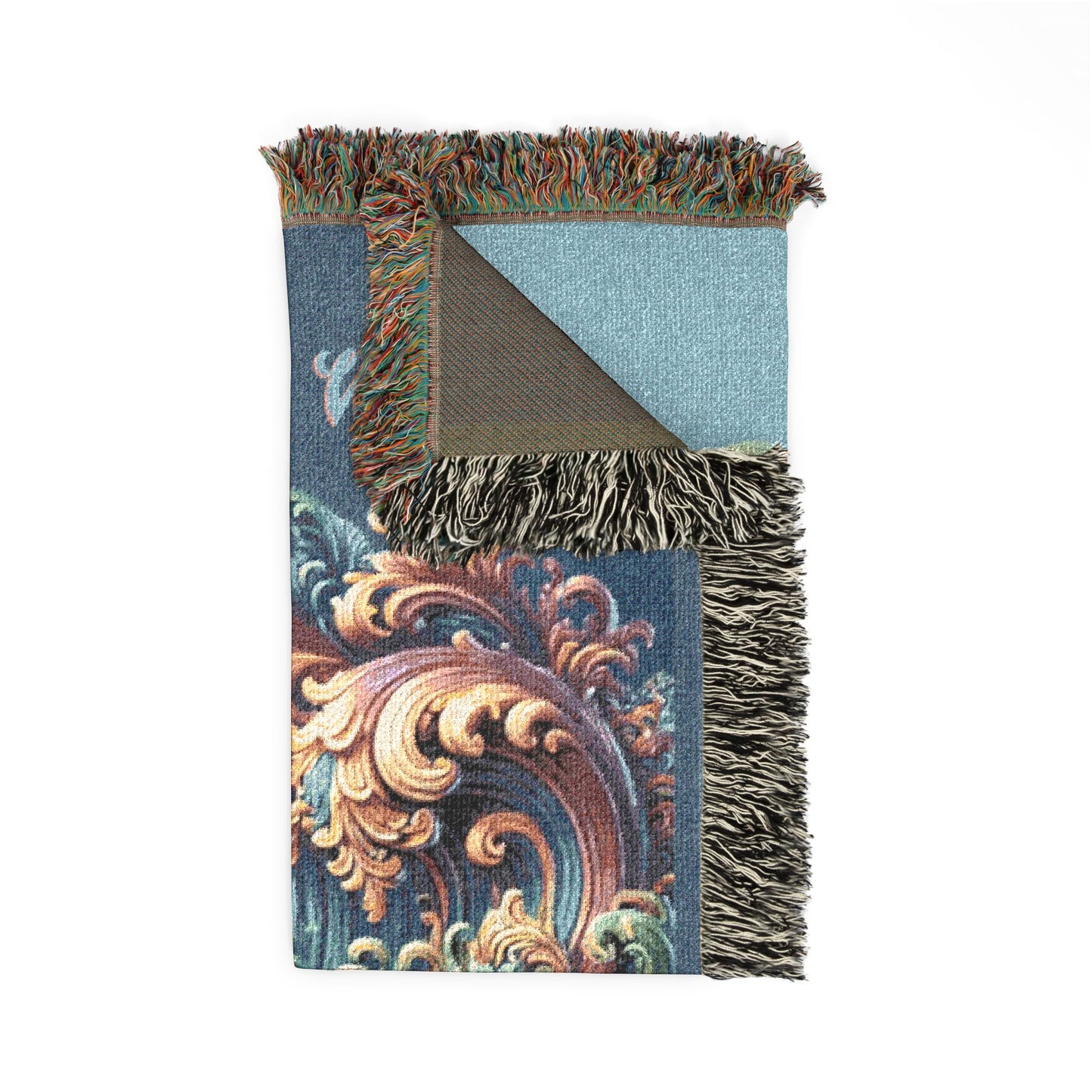 "Elevated Style" Collection - Designer Woven Blanket - 'Waves2" by vca