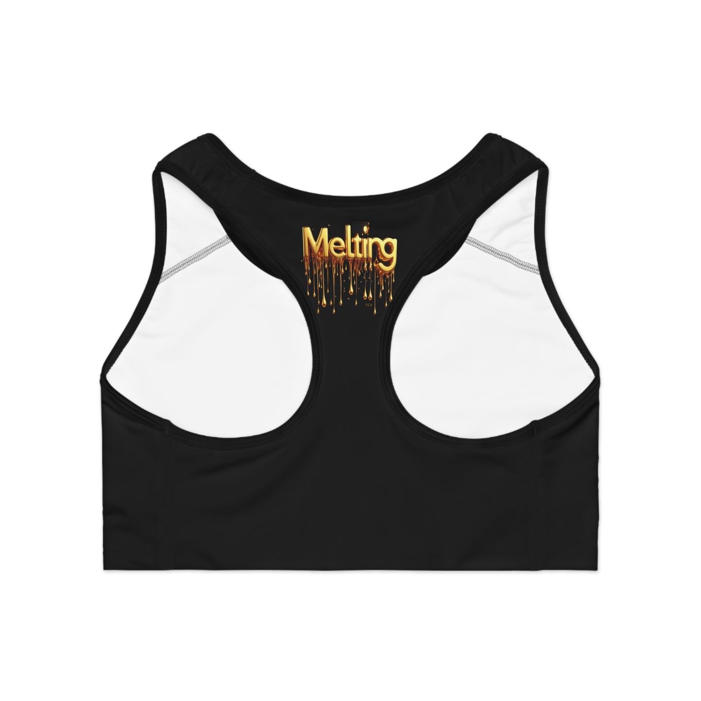 “Golden Touch” Collection - Sports Bra - '24K Melting Gold' Design by vca