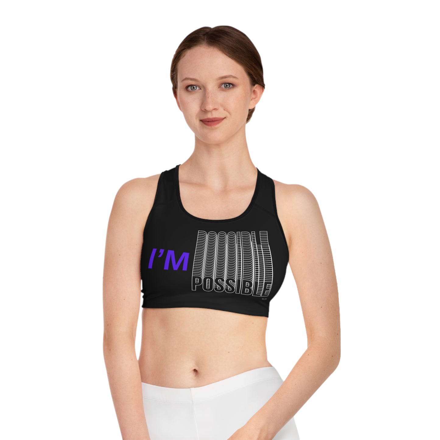 "Elevated Style" Collection - 'I'm Possible' Sports Bra - by vca