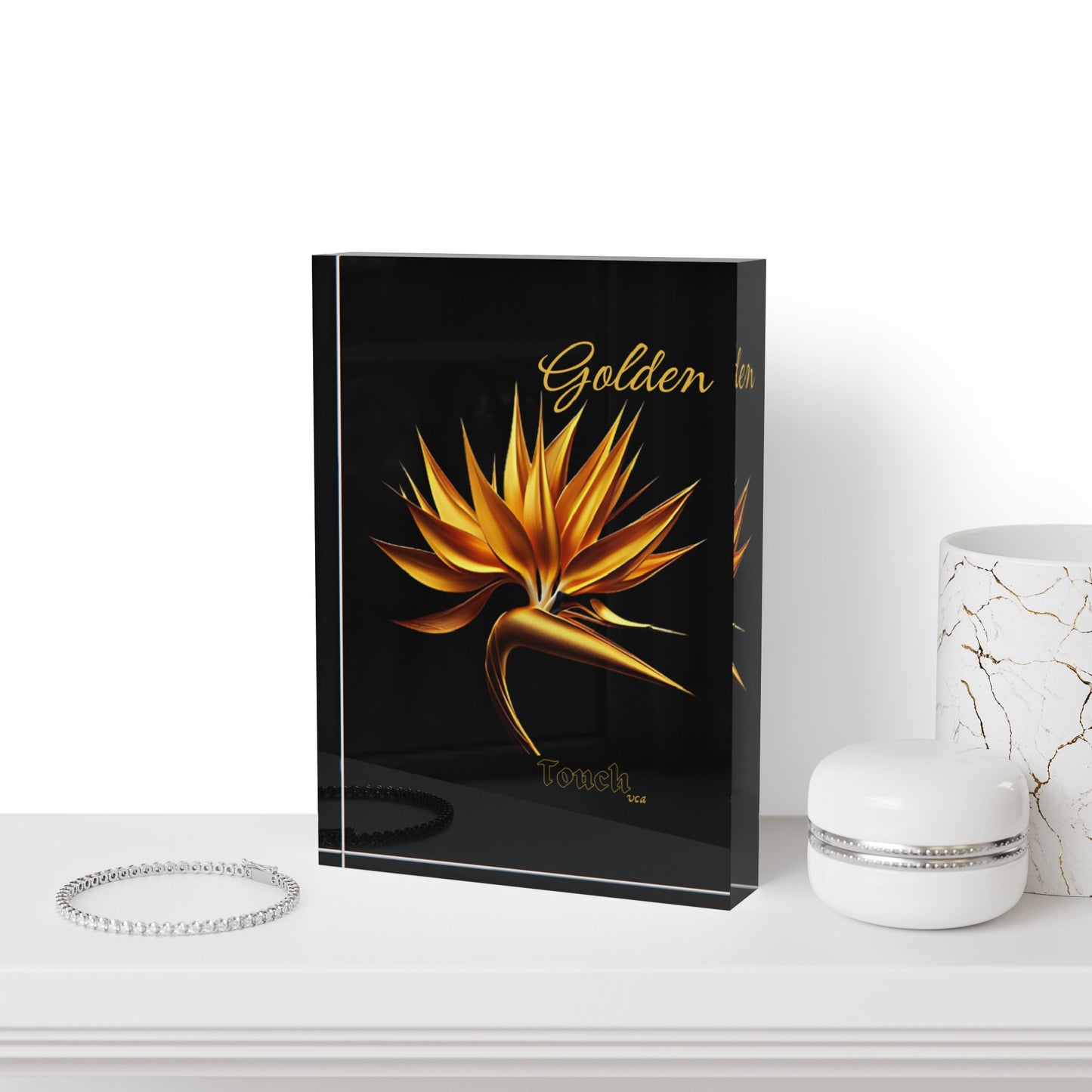 "Golden Touch" Collection - 'Bird of Paradise' Design #1 by vca - Photo Block