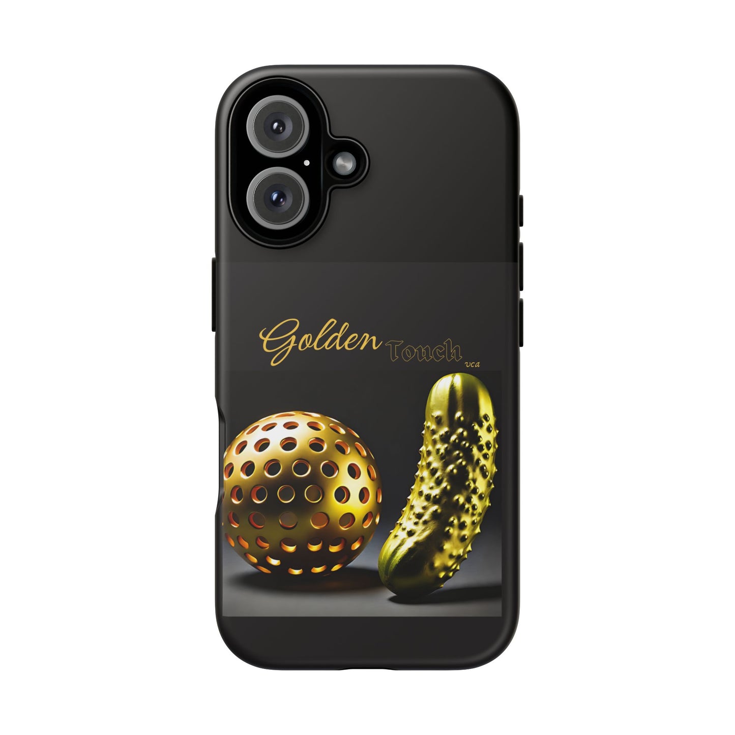 "Golden Touch" Collection - 'Pickleball' design by vca - Designer iPhone Tough Cases