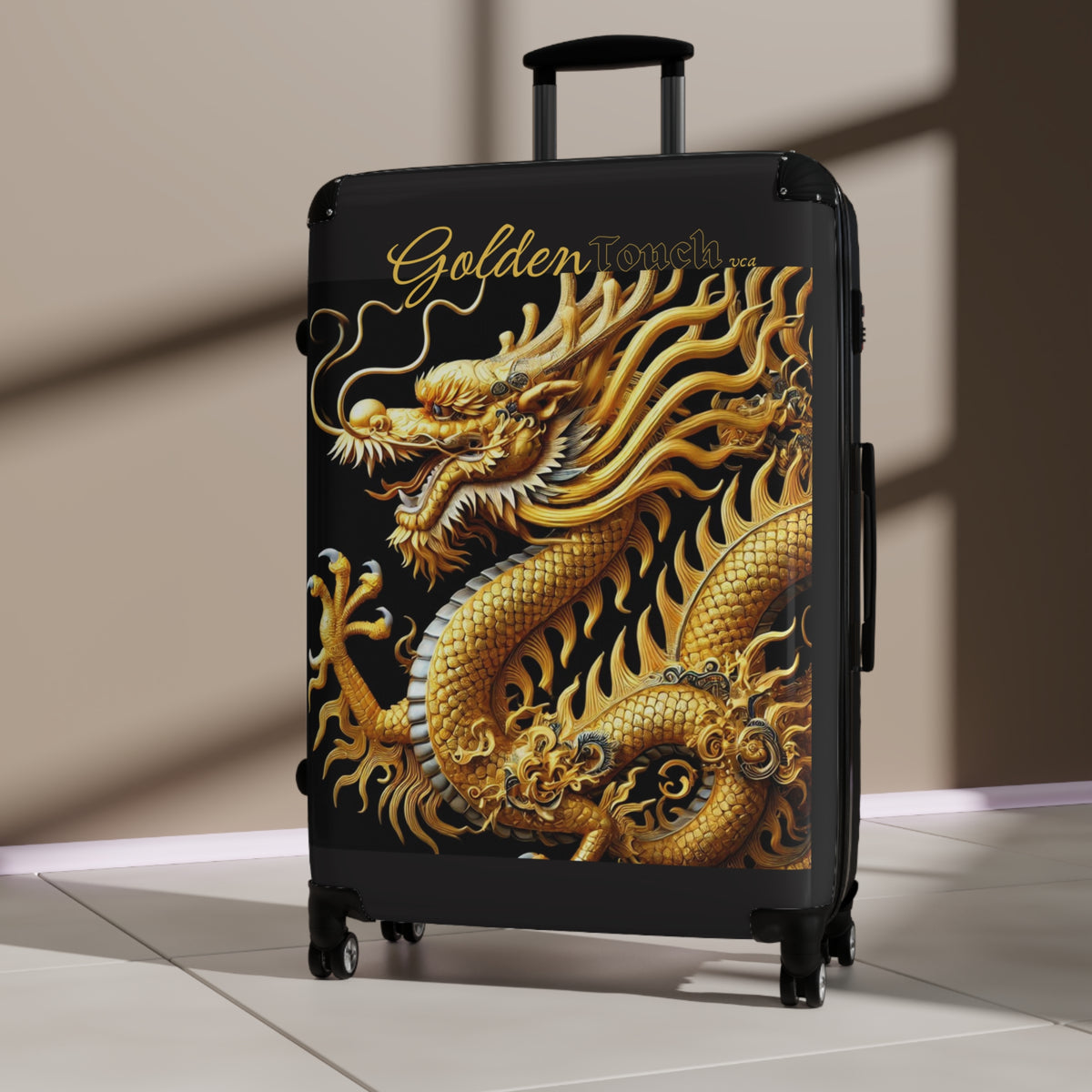 "Golden Touch" Collection - 'Dragon1' design by vca - Designer Luggage Set