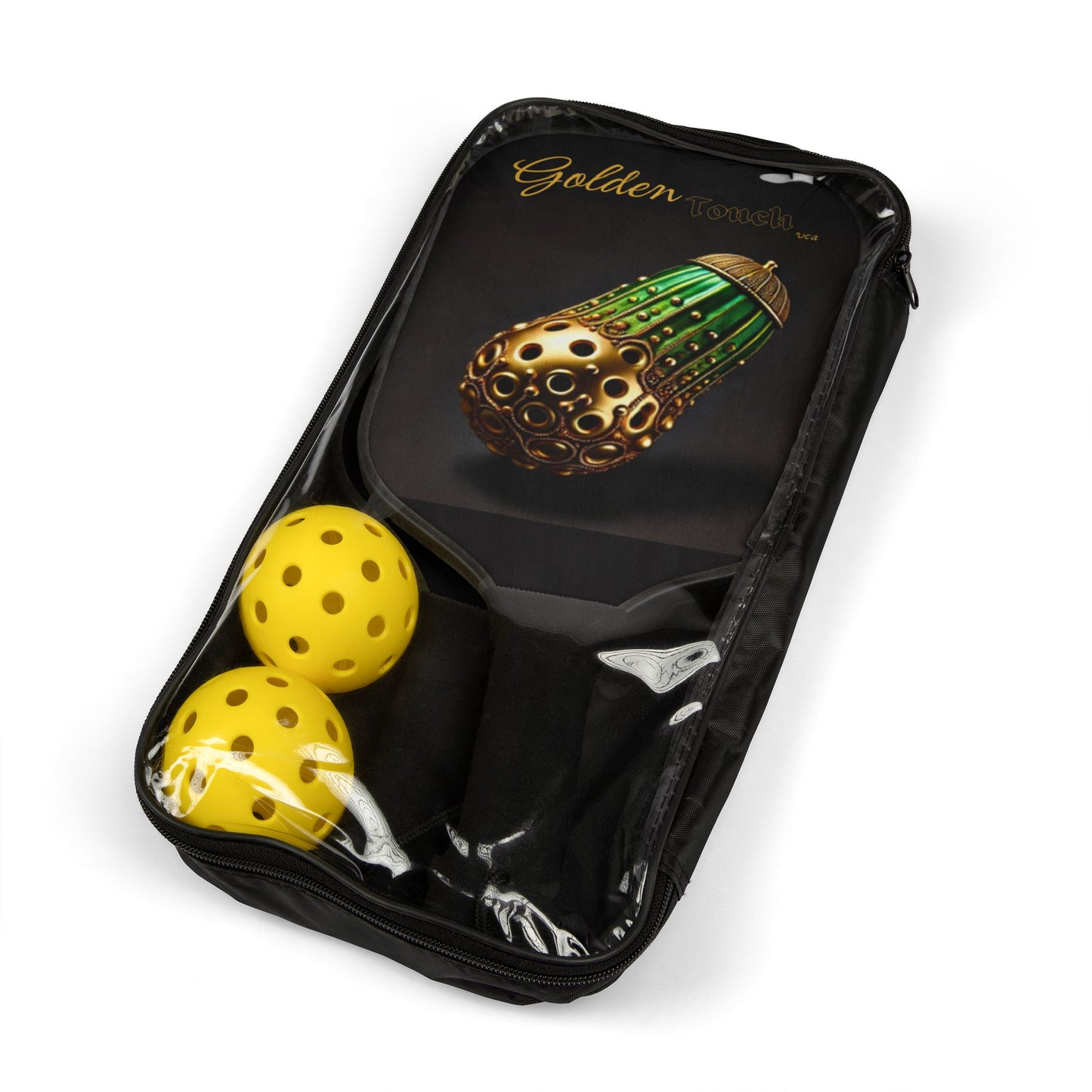 "Golden Touch" Collection - 'Pickleball2' design by vca - Designer Pickleball Kit