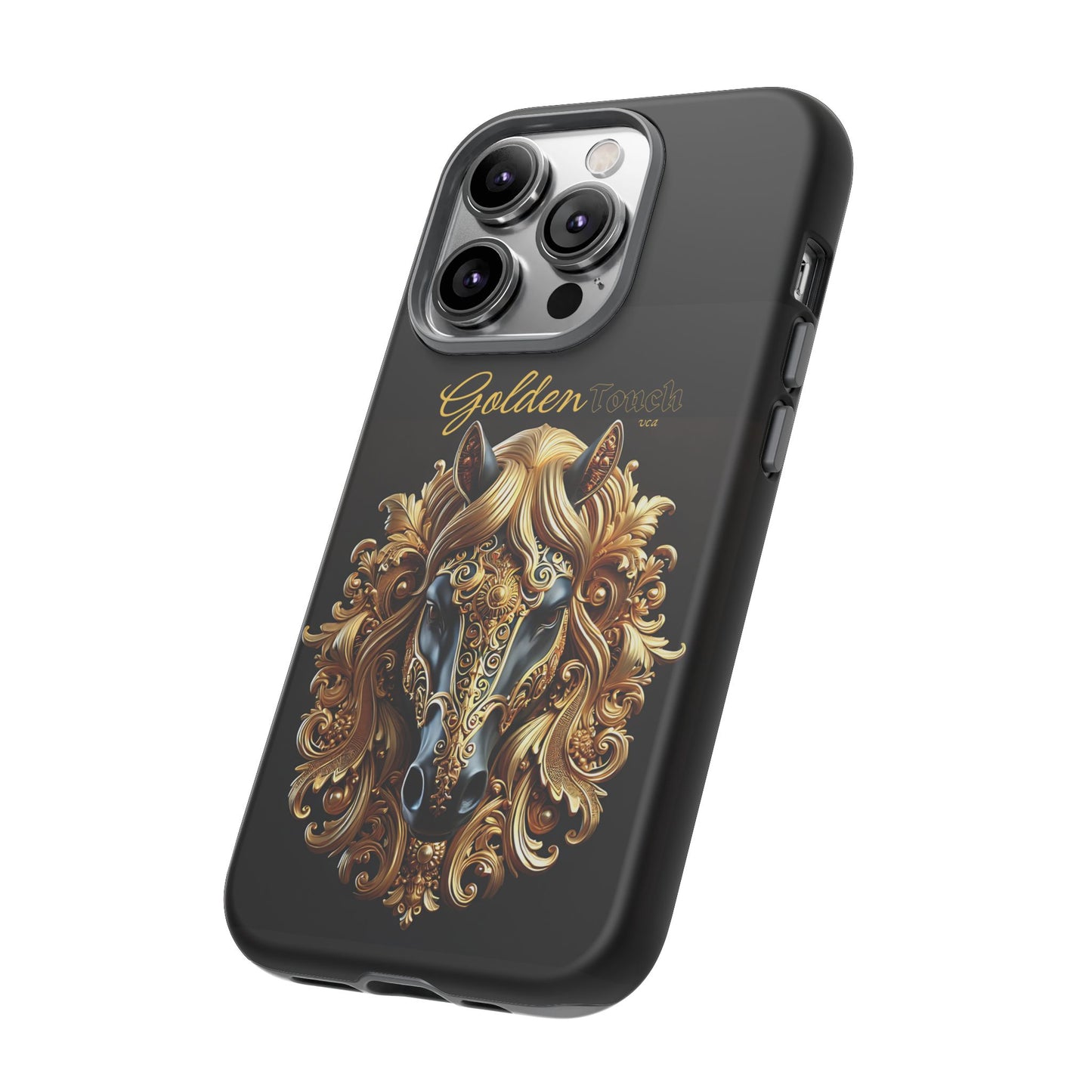 "Golden Touch" Collection - 'Horse Head1' design by vca - Designer iPhone Tough Cases