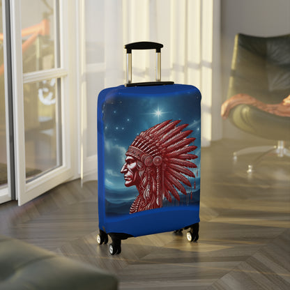 "Legacy of Liberty" Collection - Chief Profile Luggage Cover by vca — 2-sided design - Blue