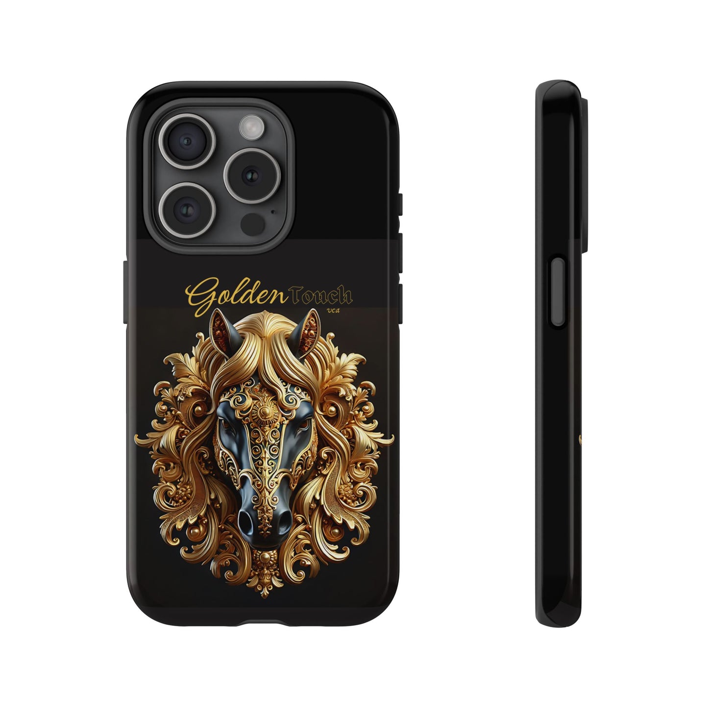 "Golden Touch" Collection - 'Horse Head1' design by vca - Designer iPhone Tough Cases