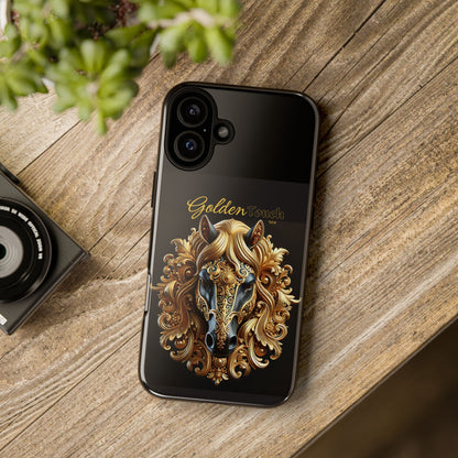 "Golden Touch" Collection - Designer iPhone Tough Cases - 'Horse Head1' by vca