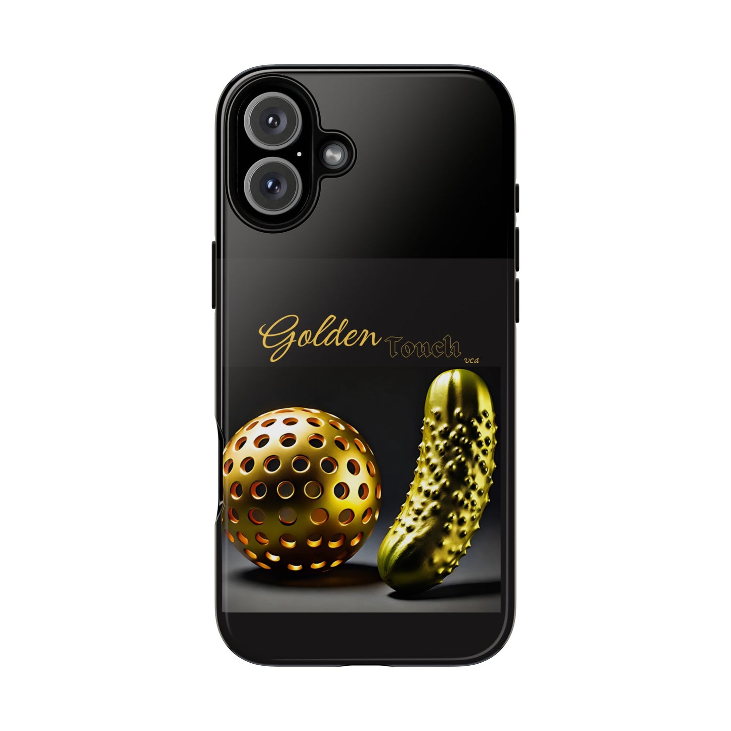 "Golden Touch" Collection - 'Pickleball' design by vca - Designer iPhone Tough Cases