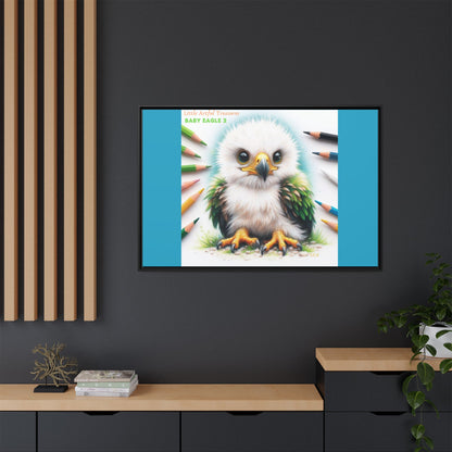 "Little Artful Treasures" Collection - Framed Canvas Wall Art — "Baby Eagle 2" by vca