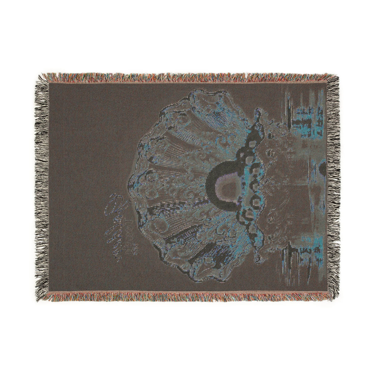 "Golden Touch" Collection - 'OShellPearls' design by vca - Designer Woven Blanket