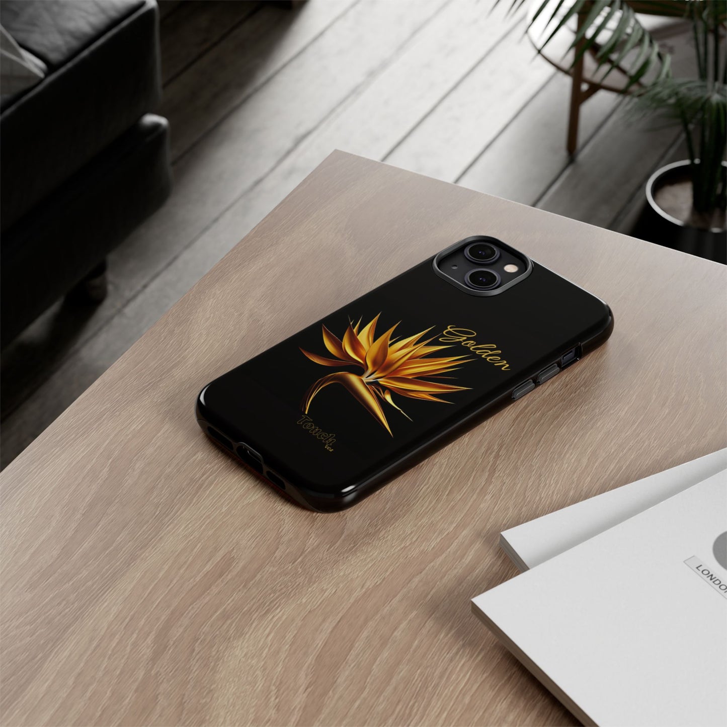"Golden Touch" Collection -' Bird of Paradise1' design by vca - Designer Tough iPhone Cases