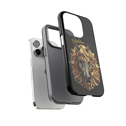 "Golden Touch" Collection - Designer iPhone Tough Cases - 'Horse Head1' by vca