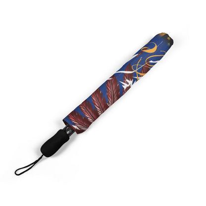 "Legacy of Liberty" Collection - 250th Celebration Foldable Umbrella, (Semi-Automatic) — Designer Umbrella by vca -Blue