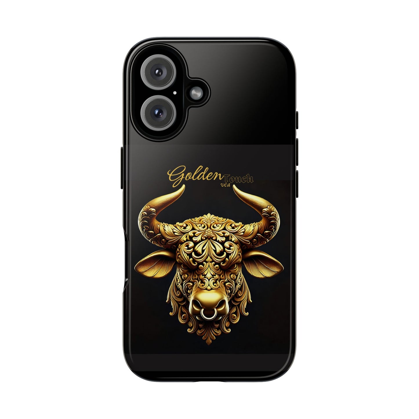 "Golden Touch" Collection - Designer iPhone Tough Cases - 'Taurus Head2' by vca