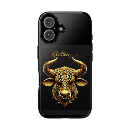 "Golden Touch" Collection - Designer iPhone Tough Cases - 'Taurus Head2' by vca