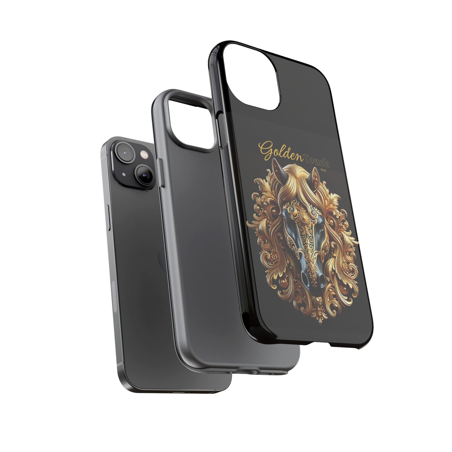 "Golden Touch" Collection - Designer iPhone Tough Cases - 'Horse Head1' by vca