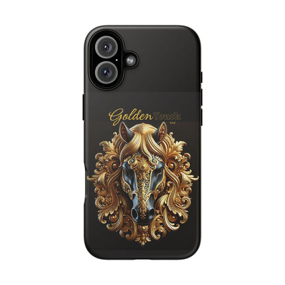 "Golden Touch" Collection - Designer iPhone Tough Cases - 'Horse Head1' by vca