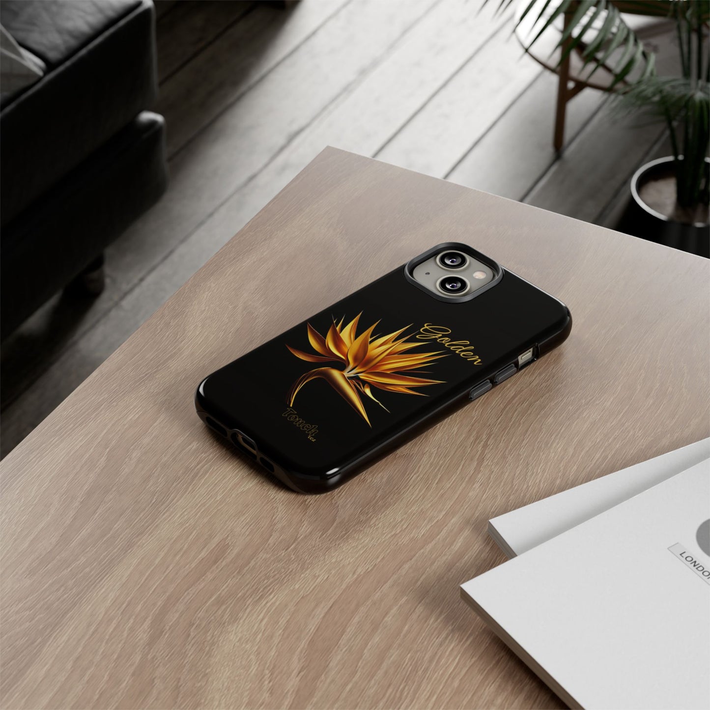 "Golden Touch" Collection -' Bird of Paradise1' design by vca - Designer Tough iPhone Cases