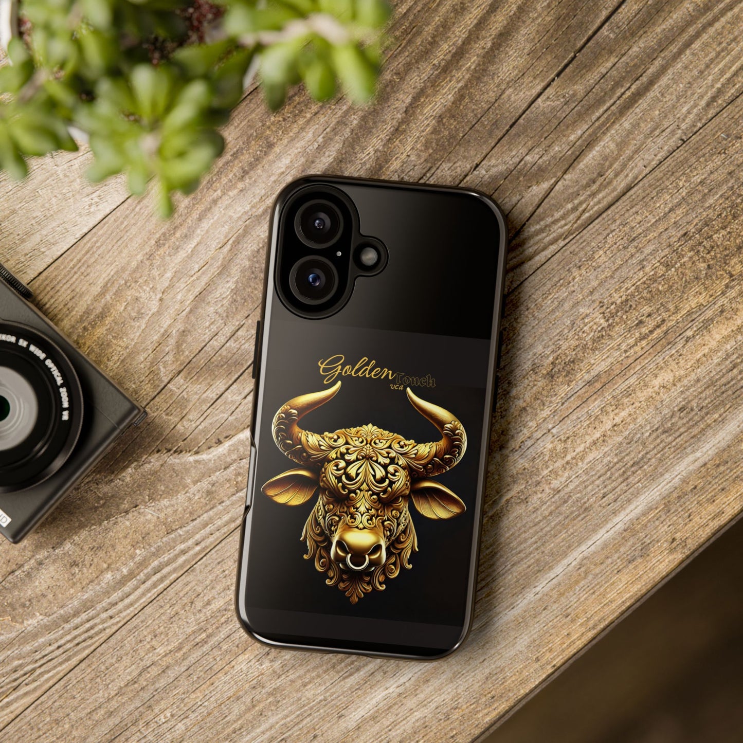 "Golden Touch" Collection - Designer iPhone Tough Cases - 'Taurus Head2' by vca