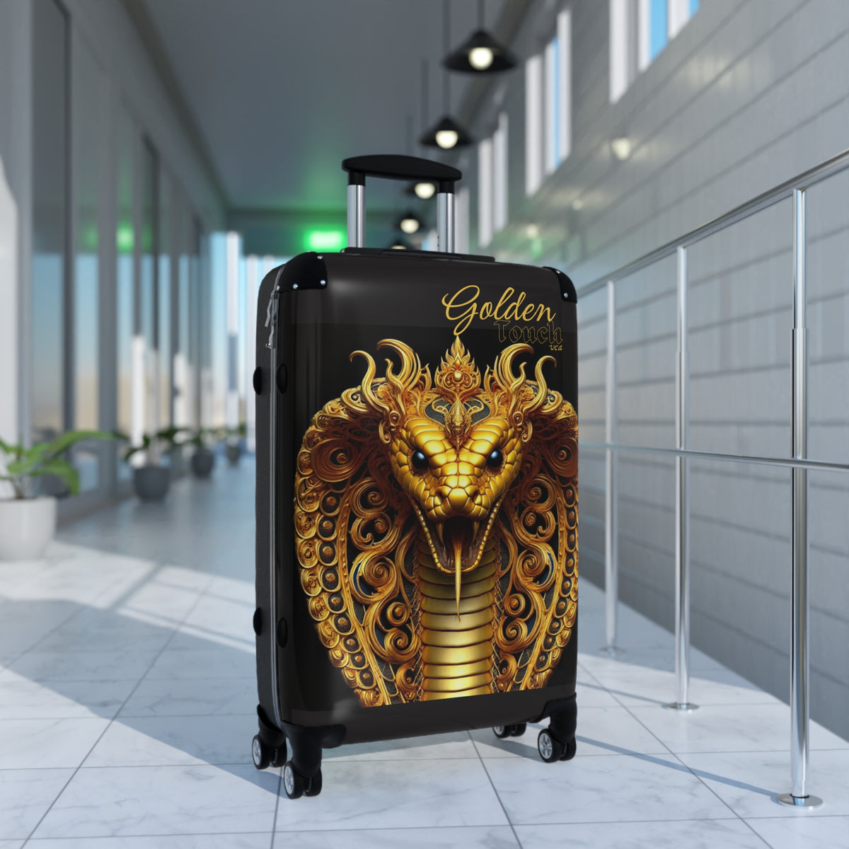 "Golden Touch" Collection - 'Cobra Head' design1 by vca - Designer Luggage Set