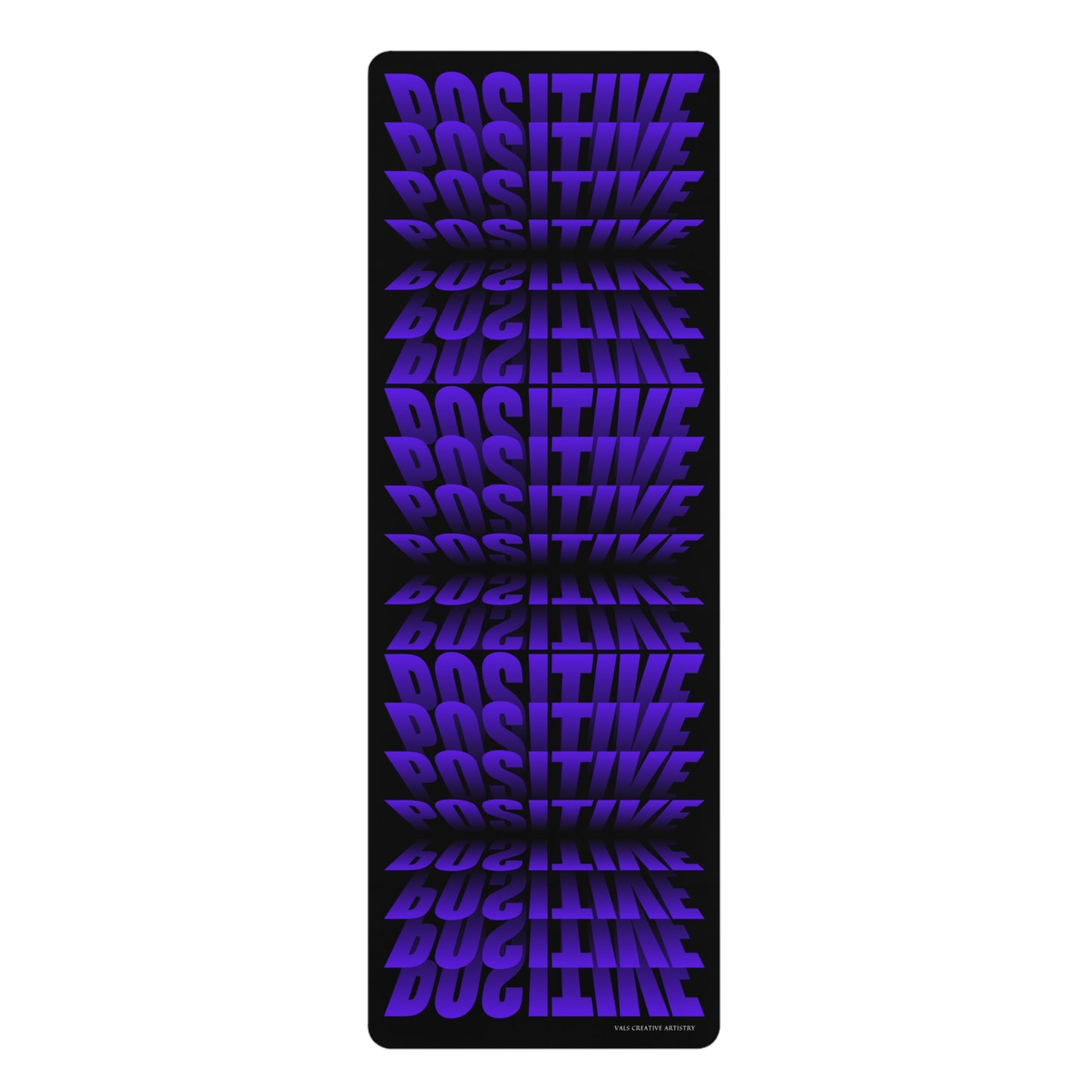 "Elevated Style" Collection - 'Positive Vibes' Designer Yoga Mat by vca - Purple