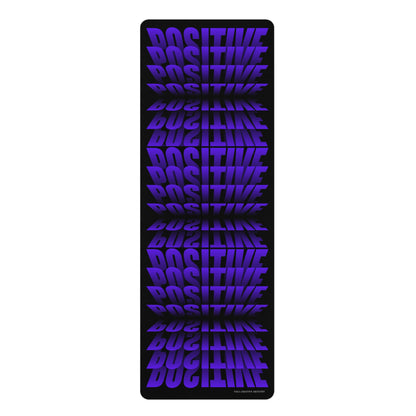 "Elevated Style" Collection - 'Positive Vibes' Designer Yoga Mat by vca - Purple
