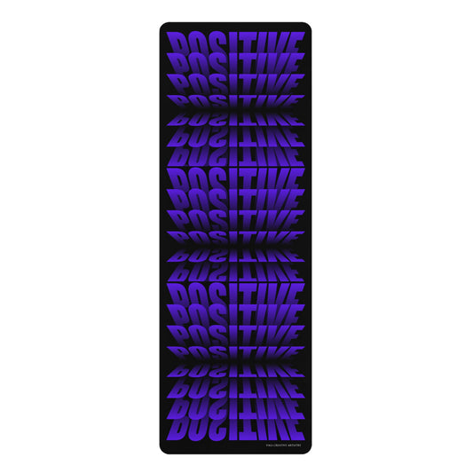 "Elevated Style" Collection - 'Positive Vibes' Designer Yoga Mat by vca - Purple