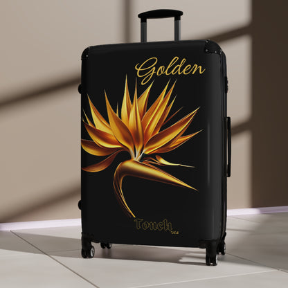 "Golden Touch" Collection - 'Bird of Paradise' design #1 - Designer Luggage Set