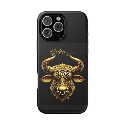 "Golden Touch" Collection - Designer iPhone Tough Cases - 'Taurus Head2' by vca