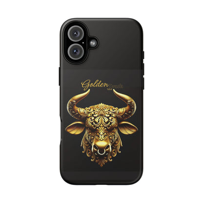 "Golden Touch" Collection - Designer iPhone Tough Cases - 'Taurus Head2' by vca