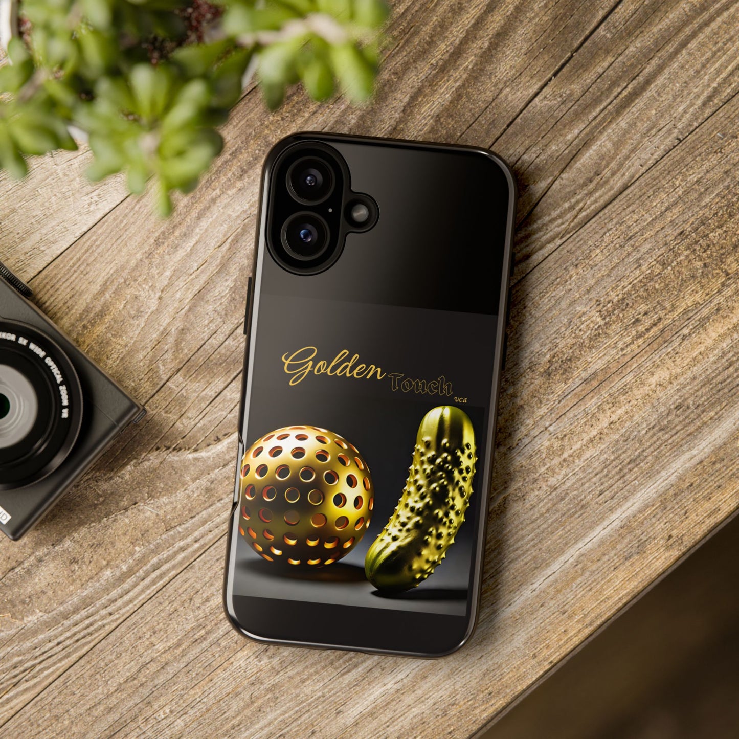 "Golden Touch" Collection - 'Pickleball' design by vca - Designer iPhone Tough Cases