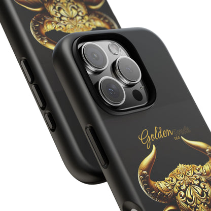 "Golden Touch" Collection - Taurus Head2 design by vca - Designer iPhone Tough Cases