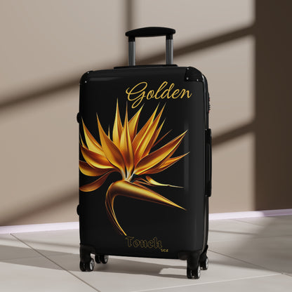 "Golden Touch" Collection - 'Bird of Paradise' design #1 - Designer Luggage Set