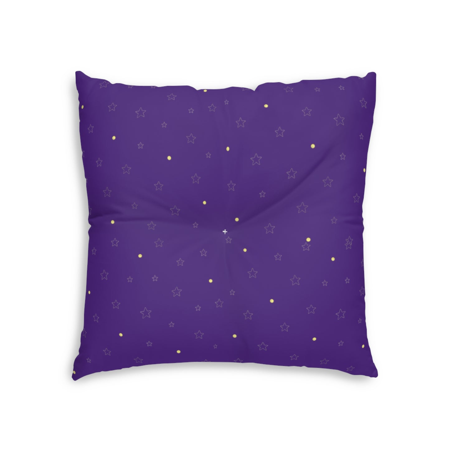 "Little Artful Treasures" Collection - Whimsical Forest Animals Square Floor Pillow — 'Vivid Nite Dreams' by vca - Deep Purple