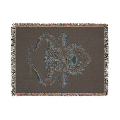 "Golden Touch" Collection - 'TaurusHead2' design by vca - Designer Woven Blanket