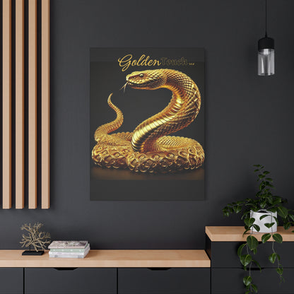 "Golden Touch" Collection - 'Golden Rattle Snake' by vca - Matte Canvas Wall Art