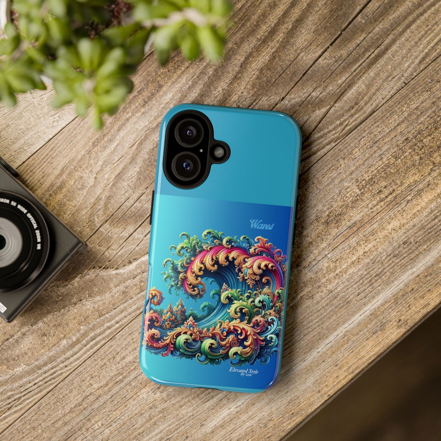 "Elevated Style" Collection - 'Waves2' design by vca - Designer iPhone Tough Cases