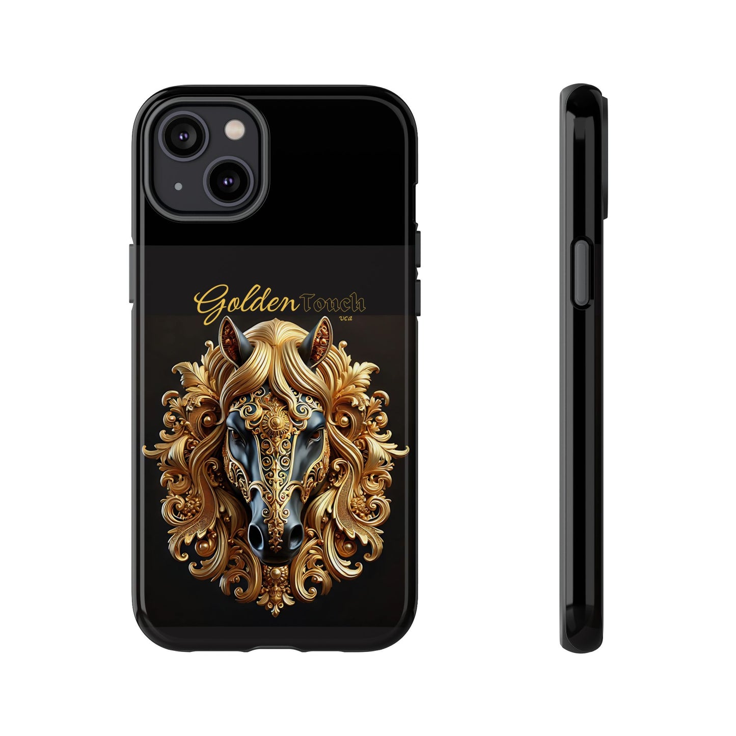 "Golden Touch" Collection - 'Horse Head1' design by vca - Designer iPhone Tough Cases