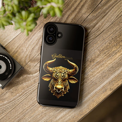 "Golden Touch" Collection - Designer iPhone Tough Cases - 'Taurus Head2' by vca
