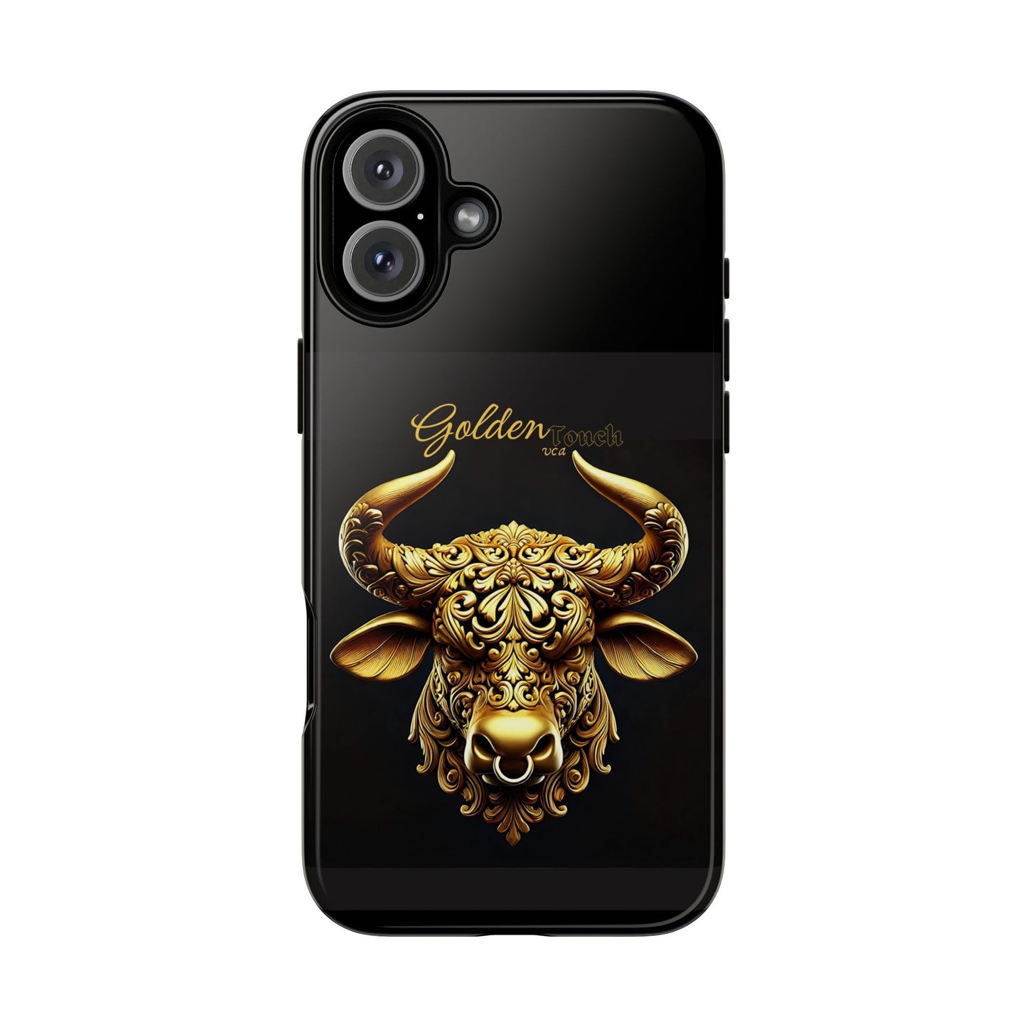 "Golden Touch" Collection - Taurus Head2 design by vca - Designer iPhone Tough Cases