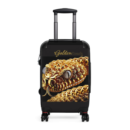 "Golden Touch" Collection - 'Snake Crystal Eyes' design by vca - Designer Luggage Set