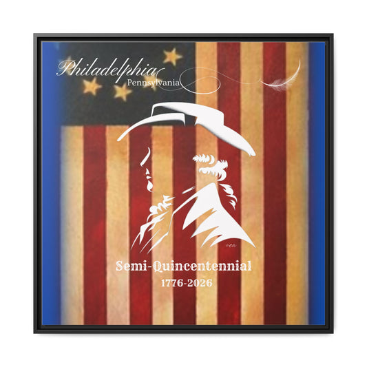 "Legacy of Liberty" Collection - Framed Canvas Art - 'The Colonial Profile" by vca