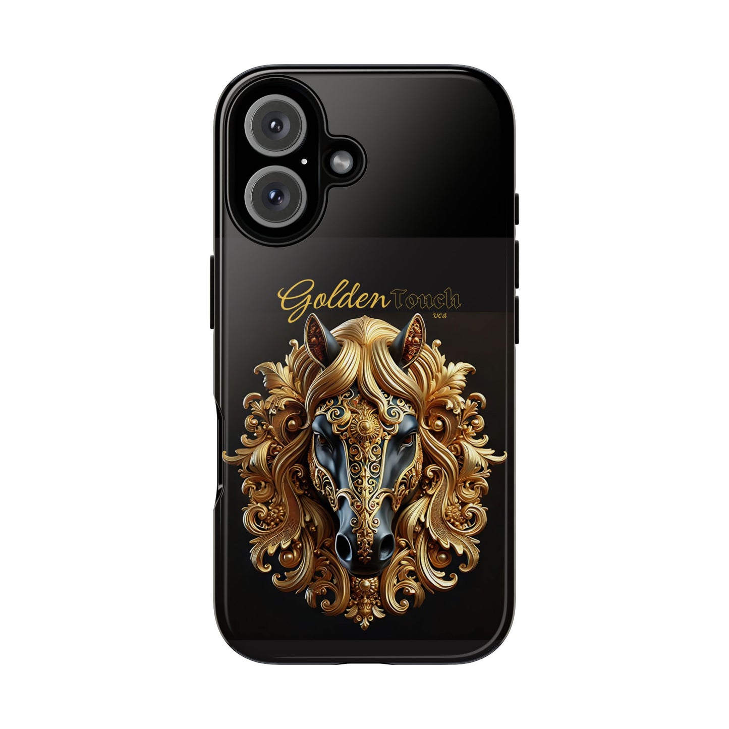 "Golden Touch" Collection - 'Horse Head1' design by vca - Designer iPhone Tough Cases